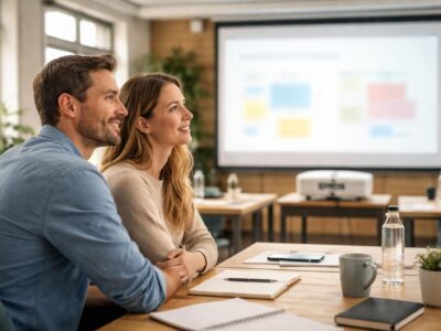participez à notre atelier communication pour couples, guidé et projeté avec un vidéoprojecteur epson, pour améliorer le dialogue et renforcer votre relation.